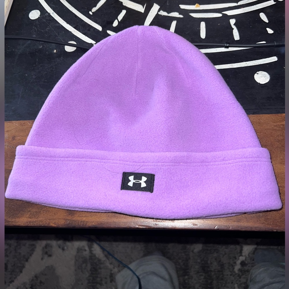 Underarmour purple fleece cap